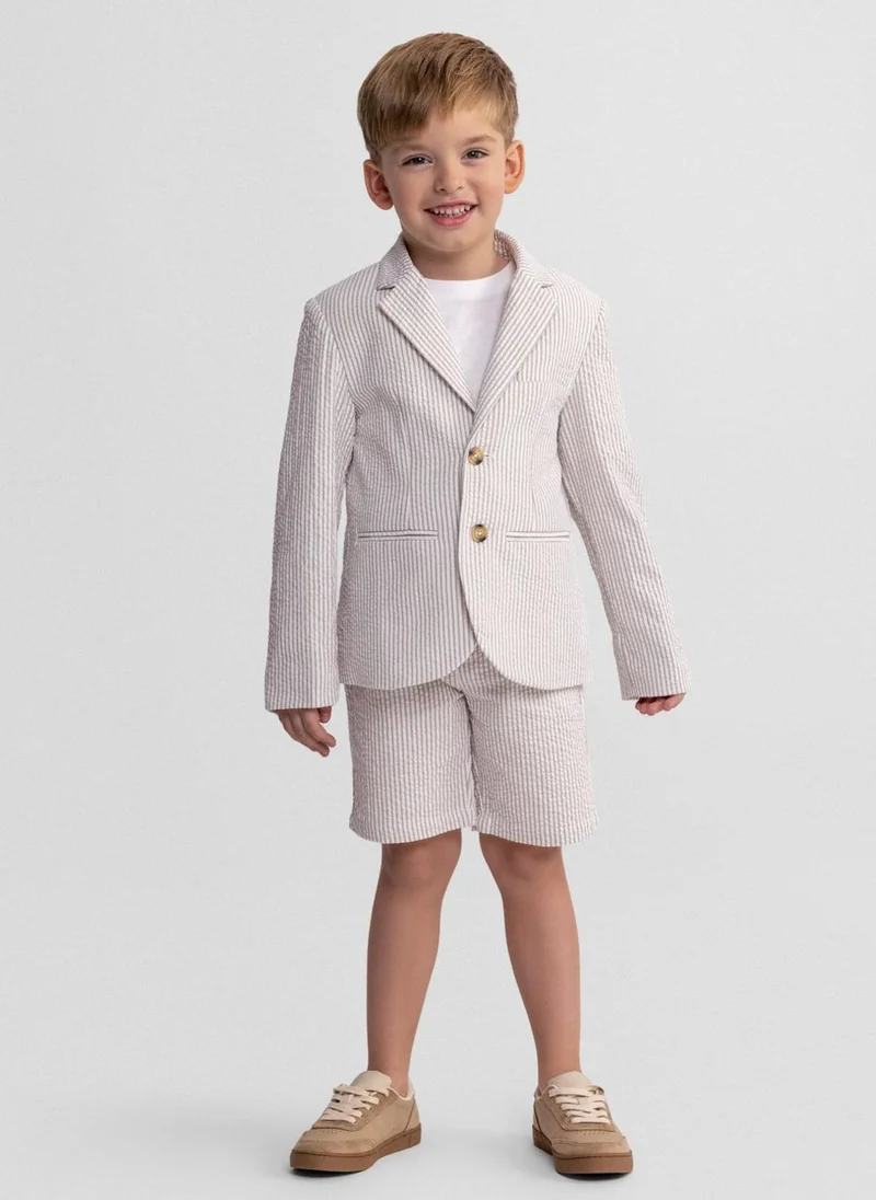 MINOTI Boys cotton blazer stone striped formalwear 3-15 years